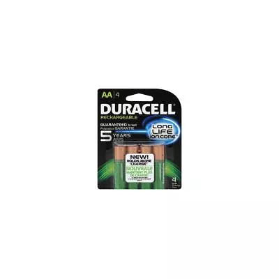 Duracell 4-Pack 2400mAh Rechargeable  AA  NiMH Batteries With Duralock Power • $29.99