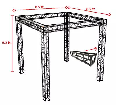 $1999.99 • Buy Trade Show Booth, Trusses DJ Stage 9ft X 8.5ft Metal Truss Box Trusses DJ