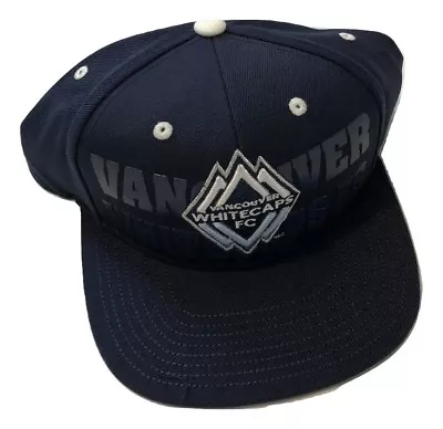 NWT New Vancouver Whitecaps FC Adidas MLS Academy Navy Snapback Hat Cap • $20.95