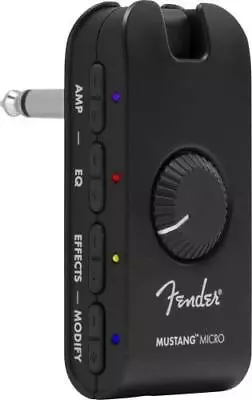 Fender Guitar & Bass Headphone Amplifier MUSTANG MICRO Black • $214.07