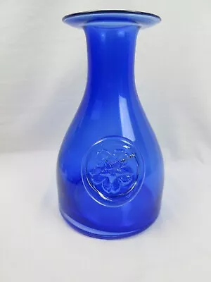 Dartington Flower Bottle Vase Primrose Cobalt Blue • £33.73