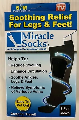 Miracle Socks Snti Fatigue Compression Socks Unisex Size S/M New • $10.97