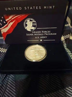 $215 • Buy United States US Army 2.5 Ounce Silver Medal Armed Forces 2023 S22ME OGP