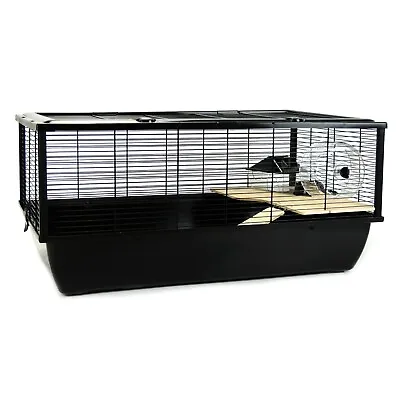 Cage For Rat Hamster Small Animals Single Tier Black Narrow Bar - The Grosvenor • £62.99