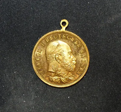 Germany 1897 Kaiser Wilhelm I  100th Year Anniversary Monument Gilt Bronze Medal • $18