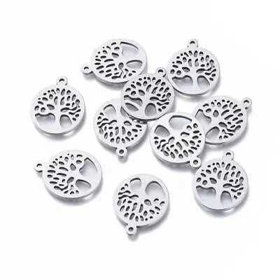 £2.95 • Buy Stainless Steel TREE OF LIFE Charms Pendants 304 Grade 17mm X 14mm SS47