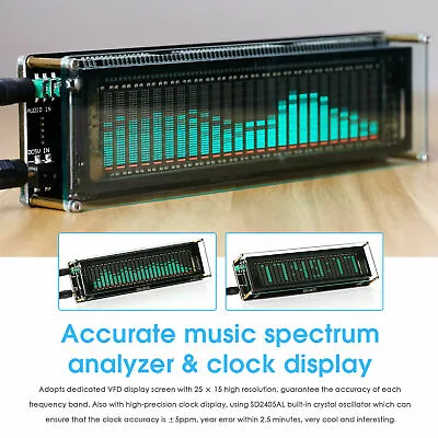 AK2515 VFD Audio Level VU Meter MP3 PC Amplifier Indicator LED Music Display US • $44.55