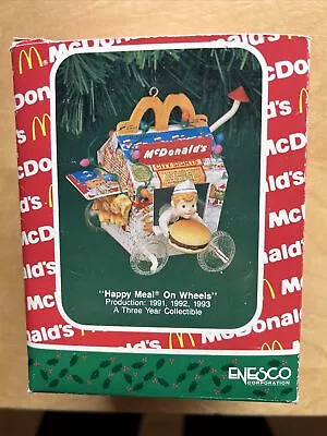 McDonald's Happy Meal On Wheels Ornament 1991 Enesco In Original Box • $12.99