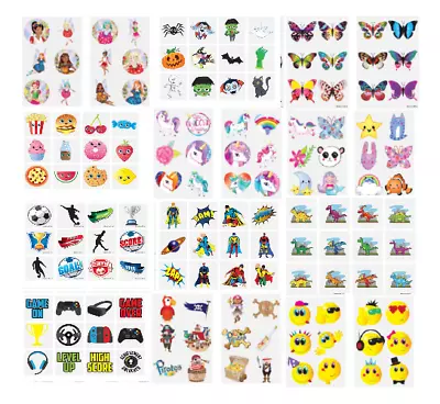 £1.29 • Buy 12 Kids TEMPORARY TATTOOS Novelty Party Loot Bag Fillers Children Boys Girls 