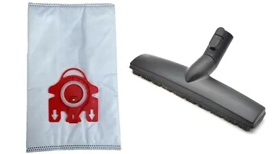 10 Replacement Bags To Fit Miele FJM Hepa Vacuum Bags + 4 Filters + Floor Brush • £35.63