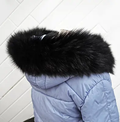 XL Real Genuine Fox Fur Collar Trim For Coat Jacket Hood TAIL FUR 70 Cm • $35