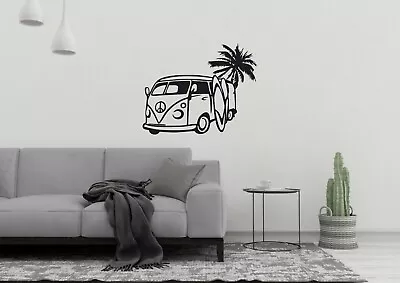 £14.99 • Buy Camper Van Surf Inspired Design Peace Sea Wall Art Decor Decal Vinyl Sticker
