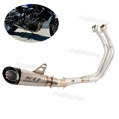 $267 • Buy For Yamaha MT-07 FZ07 YZF R7 Exhaust Muffler Front Header Link Pipe Full System