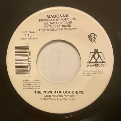 Madonna - The Power Of Good Bye / Mer Girl - 1998 45 7  FREE COMBINE SHIPPING • $7.99