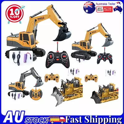 Remote Control Excavator Bulldozer Digger Construction Car Vehicle Kid Toy Gift • $36.16