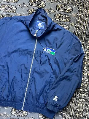 Vtg Seattle Seahawks Starter Windbreaker Jacket Size XL • $59.99