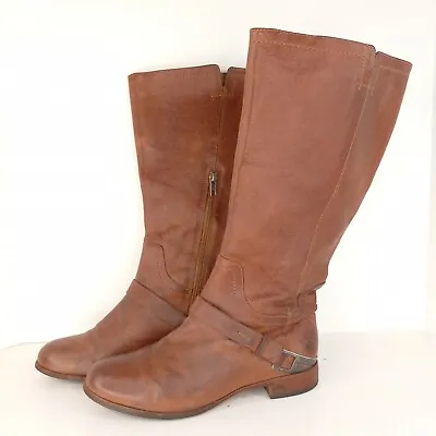 UGG Australia Channing 3184 Brown Leather Tall Riding Boots Women’s  9.5 • $59.99