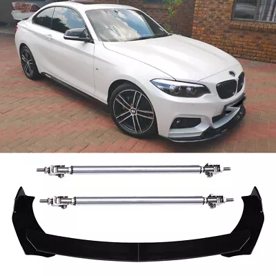 For F30 3 Series M Sport Black Front Bumper Lip Splitters Body Kits + Strut Rods • $109.19