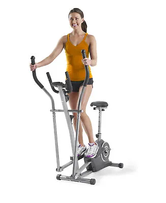 Hybrid 2 In 1 Exercise Bike And Elliptical Fitness Trainer Cardio Machine *NEW* • $219.92