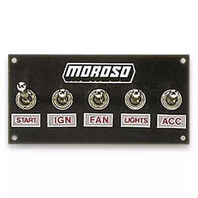 Moroso 74136 Econo-Switch Panel Switch Panel Dash Mount 5 X 2-1/2 In 4 Toggle • $118.89