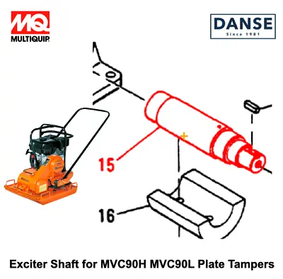 7FLExciter Shaft For MVC90H MVC90L Plate Tampers By Multiquip Mikasa 401010200 • $299.95