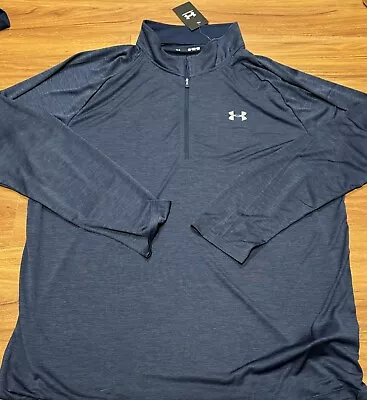 UNDER ARMOUR Mens 1/2 Zip 4XLT Tall Pullover Tech Shirt THIN NEW W/tags 4XL • $29.99