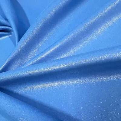 Spandex 4-way Stretch Fabric Royal Blue Metallic Foil  By The Yard For Swimwear • $12.99