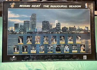 Miami Heat Inaugural Season Opening Night  Poster T-Shirt And Ticket! • $1350