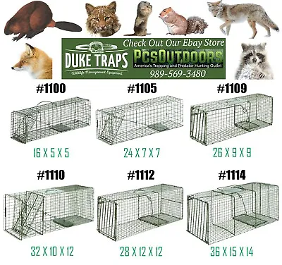 Live Humane Duke Cage Traps - Choose Size & Quantity - Trapping Animals & Catch  • $23.95