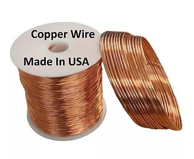 Solid  Copper Round Wire ( Dead Soft ) Choose - Gauge 8 To 30 / Any Item $9.99 • $9.99