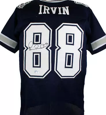 Michael Irvin Autographed Blue Pro Style Jersey L*8-Beckett W Hologram *Black • $179