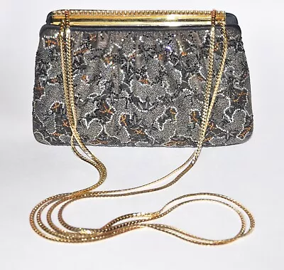 Authentic JUDITH LEIBER Vintage Embellished Crystal Evening Clutch Handbag • $259