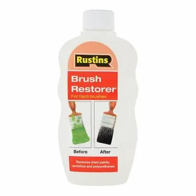 Rustins Brush Restorer 300ml Removes Paints Varnishes Soft Hard Brushes Rollers • £7.29