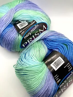 2 Skein Lot Mary Maxim Prism Yarn Color Rain Shower DK Weight Knit & Crochet • $13.99