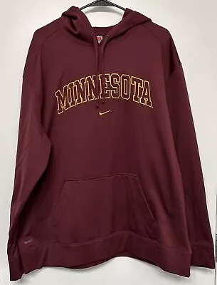 Minnesota Golden Gophers Football Sweatshirt  Pullover Red Pockets Spell Out 2XL • $16.88