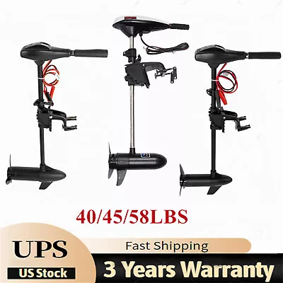 $150 • Buy 40/45/58/ 65 Lbs 12V Electric Outboard Trolling Motor Fishing Boat Kayak Engine