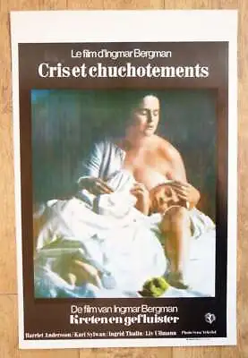 CRIES AND WHISPERS Ingmar Bergman Original Belgian Movie Poster '72 ROLLED • $89