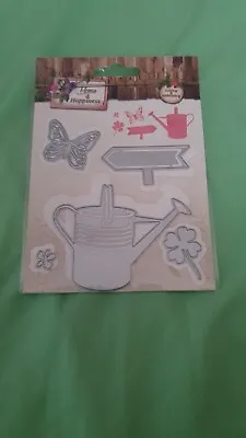 Studio Light Metal Cutting 5 Die Set -  STENCILHH20 - Watering Can Florals  • £3.49