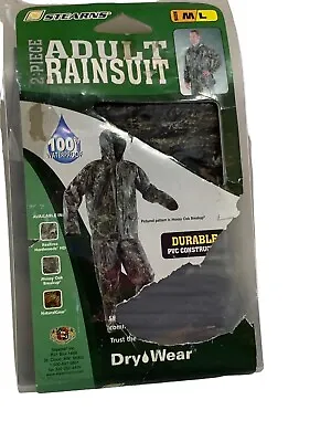 Stearns Men’s Old New Stock PVC Nylon 2 Piece Waterproof Camo Rain Suit Size ML • $14