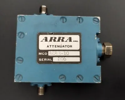 Arra 4843-10 Continuous Variable Attenuator 2-4GHz  10dB. Tested. • £33