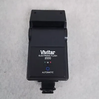 Vivitar 2000 Hot Shoe Mount Electronic Flash For Film Camera Tested Works! • $9.99