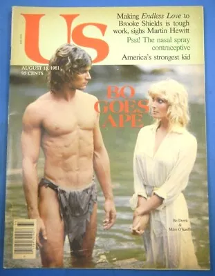 Us Magazine No. 17 Bo Derek Miles O'keeffe Tarzan August 18th 1981 Vg/fn • $5