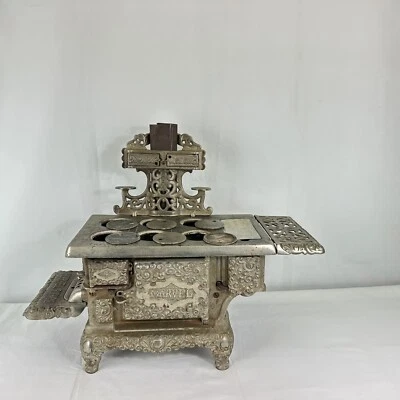 $344.83 • Buy Rare Vintage 1910 Large Marvel Range Cast Iron Toy Stove, Nickel-plated