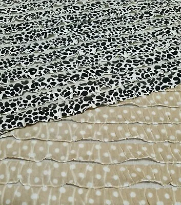 £5.99 • Buy Ruffled Jersey Fabric Dalmatian And Spotted Printed Stretch - Sold By The Metre