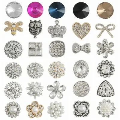 1 X Diamante Button Shank Crystal Rhinestones Sparkle Shimmer Dress Wedding • £2.90