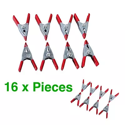 Metal Spring Clamps 2 Inch Strong Set Clamp Soft Grip Craft Clips Photo 16 Pack • £4.99