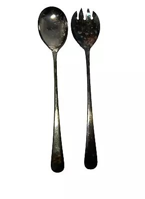 Vintage EPNS Made In England Salad Serving Spoon & Fork Set • $16