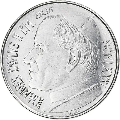 [#224353] Coin VATICAN CITY John Paul II 50 Lire 1981 Rome MS Stainless S • $12.93