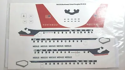 26 Decals Douglas DC-8-32 Northwest Airlines 1/144 Scale Decal & Instructions • $21.23