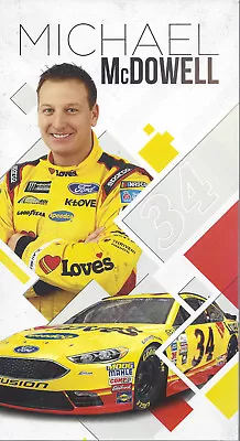 2018 Michael Mcdowell  Love's Truck Stop  #34 Nascar Monster Energy Postcard • $2.25